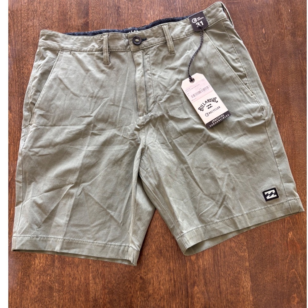 Billabong Crossfire Submersible Hybrid Shorts Sage Green Mens 31 ABYHY03003 NEW